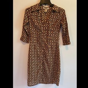 Free People Half Sleeve Button Down Dress